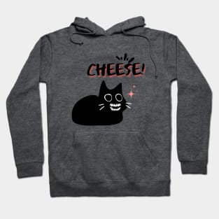 Say Cheese! Spooky Cat Smile Hoodie